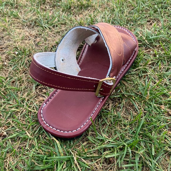 Mens Mexican Leather Cushioned Sandal HUARACHE - Picture 4 of 5